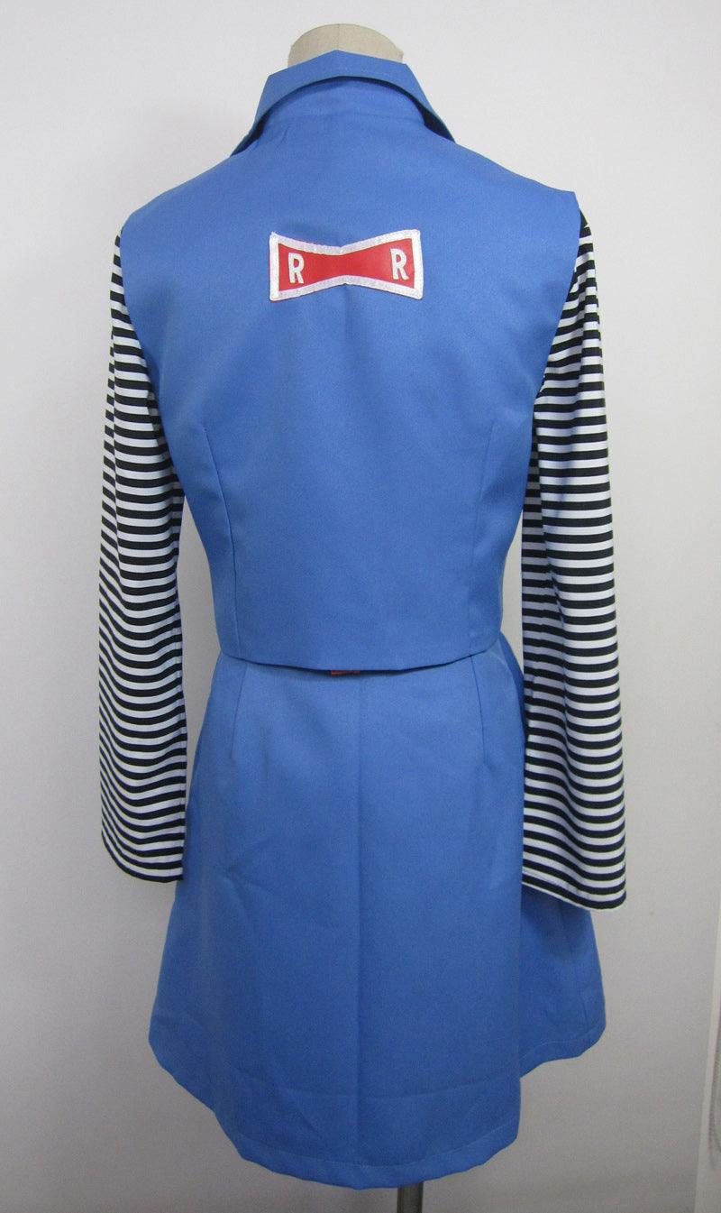 Dragon-Ball Android 18 Uniform Cloth Combined Leather Costume - CrazeCosplay