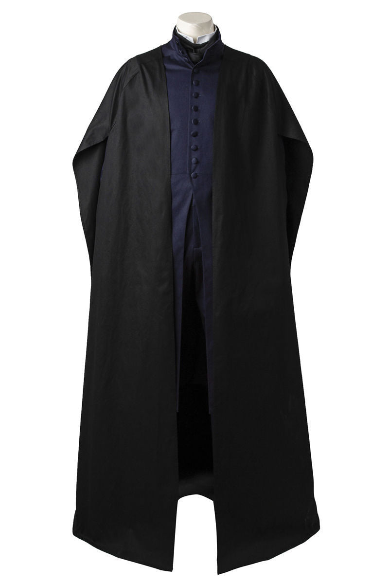 Harry Potter Professor Severus Snape Black Robe Cloak Outfit Cosplay Costume