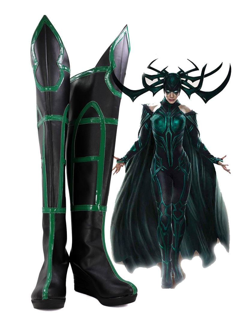 thor 3 ragnarok goddess of death hela boots cosplay shoes - CrazeCosplay
