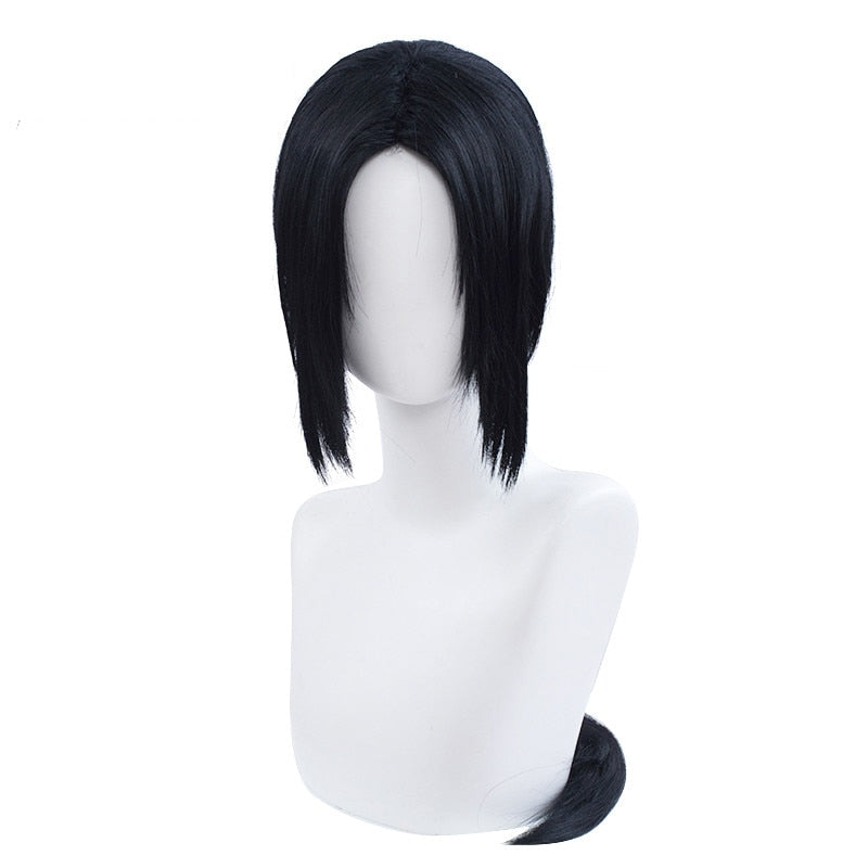 Uchiha Itachi Cosplay Wig Akatsuki Headband Ring Black Long Wig + Wig Cap Ninja Rings Itachi Necklace Halloween Wig Prop - CrazeCosplay