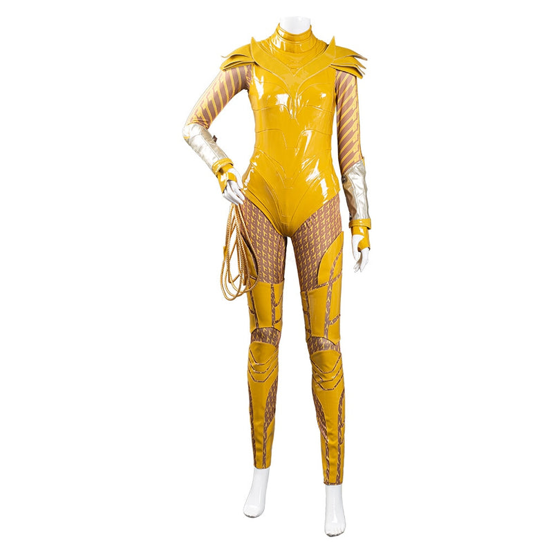 Wonder Woman 1984 Gold Jumpsuit Battle Suit WW84 Halloween Carnival Costume Cosplay Costume - CrazeCosplay