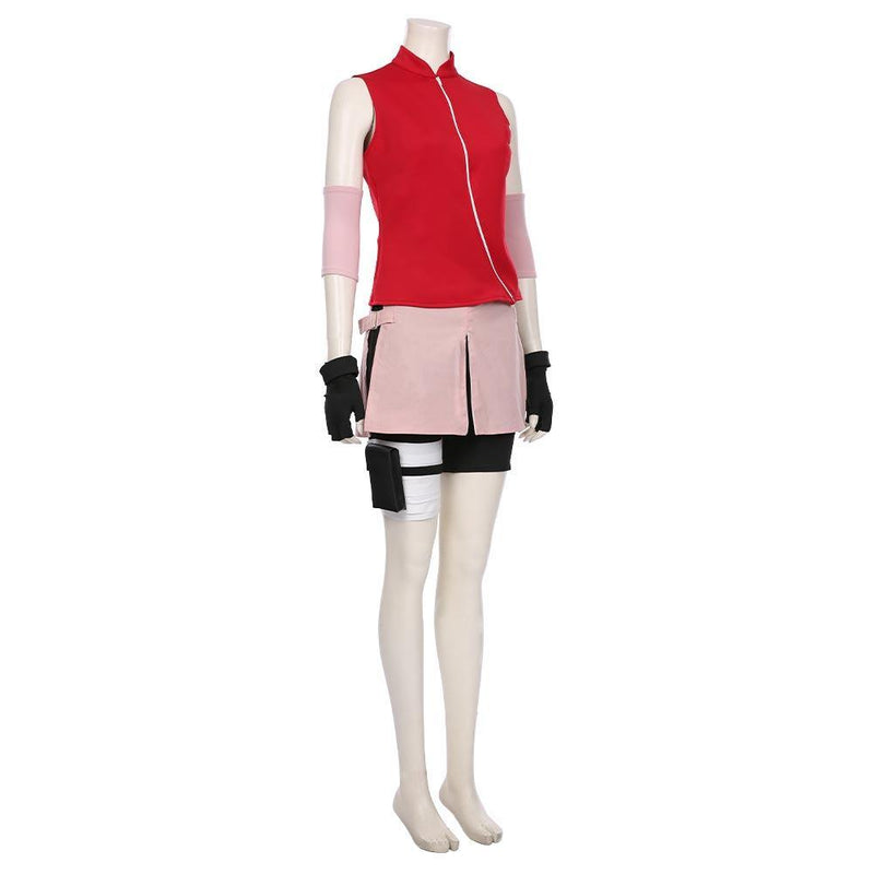 Naruto Haruno Sakura Women Girls Skirt Outfit Halloween Carnival Costume Cosplay Costume - CrazeCosplay