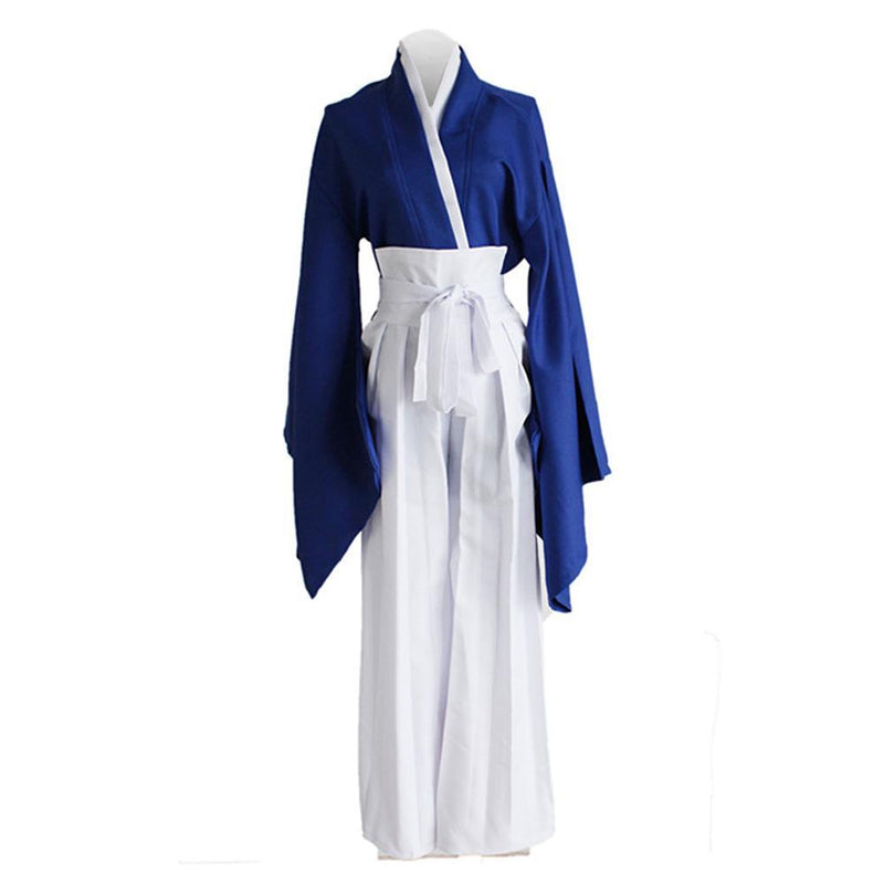 Anime Rurouni Kenshin Himura Kenshin Blue Kendo Kimono Cosplay Costume - CrazeCosplay