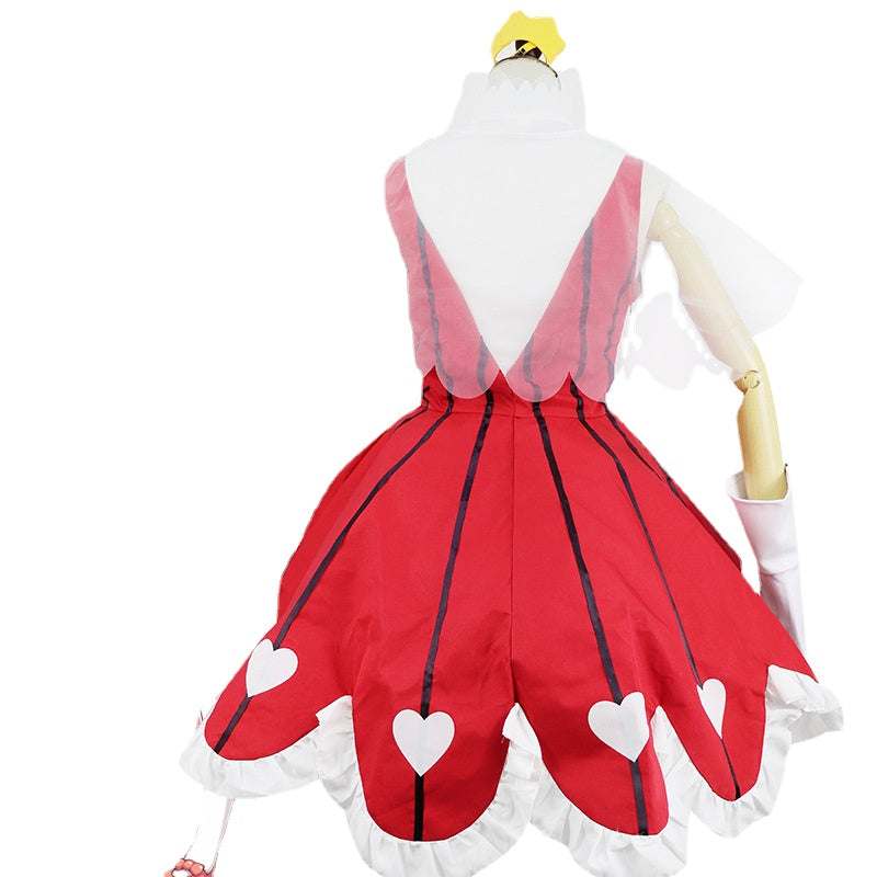 Cardcaptor Sakura Clear Card OP 2 Sakura Kinomoto Rose Heart Dress Cosplay Costume - CrazeCosplay
