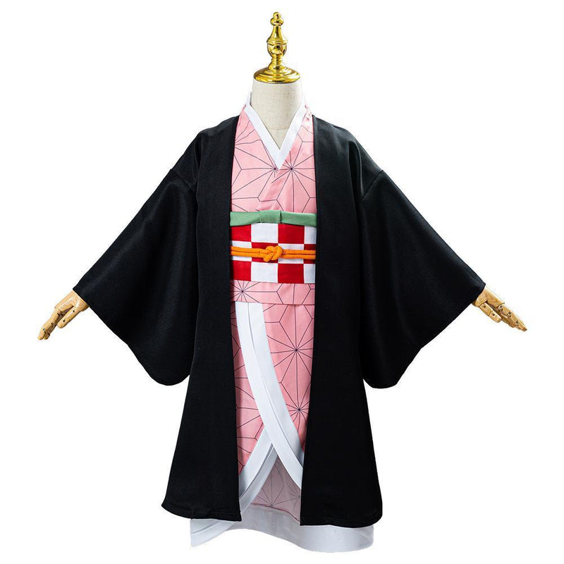 Kid Nezuko costume Demon Slayer Kimetsu No Yaiba Kamado Uniform anime halloween cosplay suit - CrazeCosplay