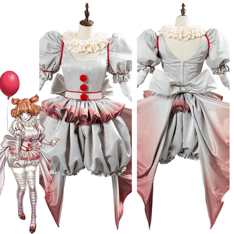 Women It Pennywise Horror Pennywise The Clown Costume Cosplay Costume - CrazeCosplay