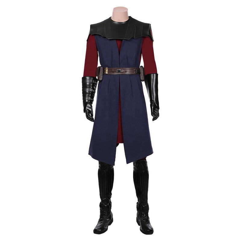 SW The Clone Wars Anakin Skywalkeri Red Outfits Halloween Carnival Suit Cosplay Costume