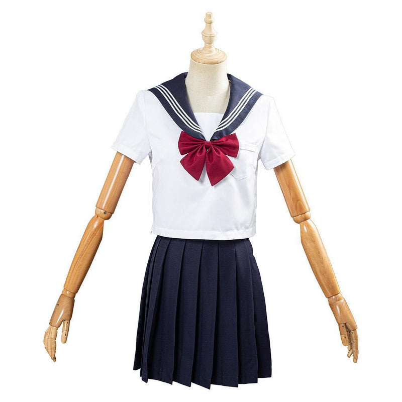 Summer Navy Sailor Suit Cosplay Top Skirt Outfit Jk High School Uniform Class Uniform Students Clothing - CrazeCosplay