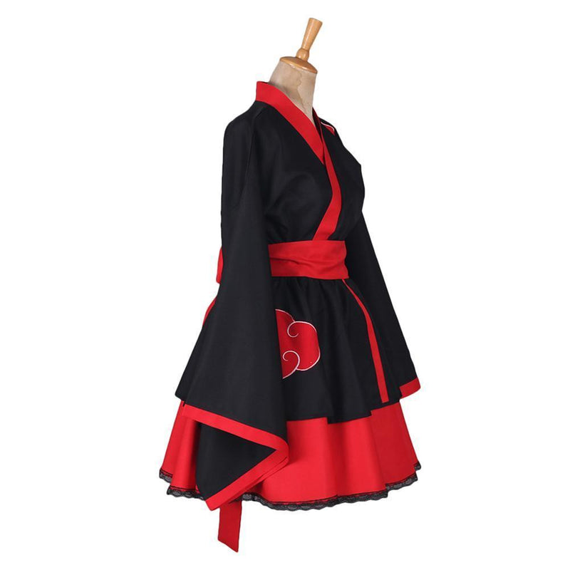 Naruto Akatsuki Lolita Robe Genderbend Cosplay Costume - CrazeCosplay