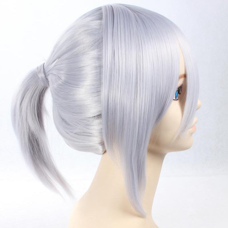 Final Fantasy Sice White Ponytail Cosplay Wig