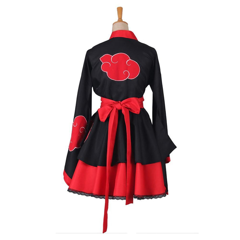 Naruto Akatsuki Lolita Robe Genderbend Cosplay Costume - CrazeCosplay