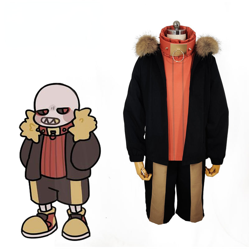 Undertale Fell Sans Costume Underfell AU Cosplay Outfits for Adults