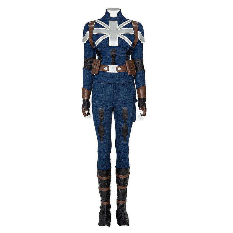 Peggy Carter Cosplay Costume What If Captain Carter Stealth Outfit - CrazeCosplay