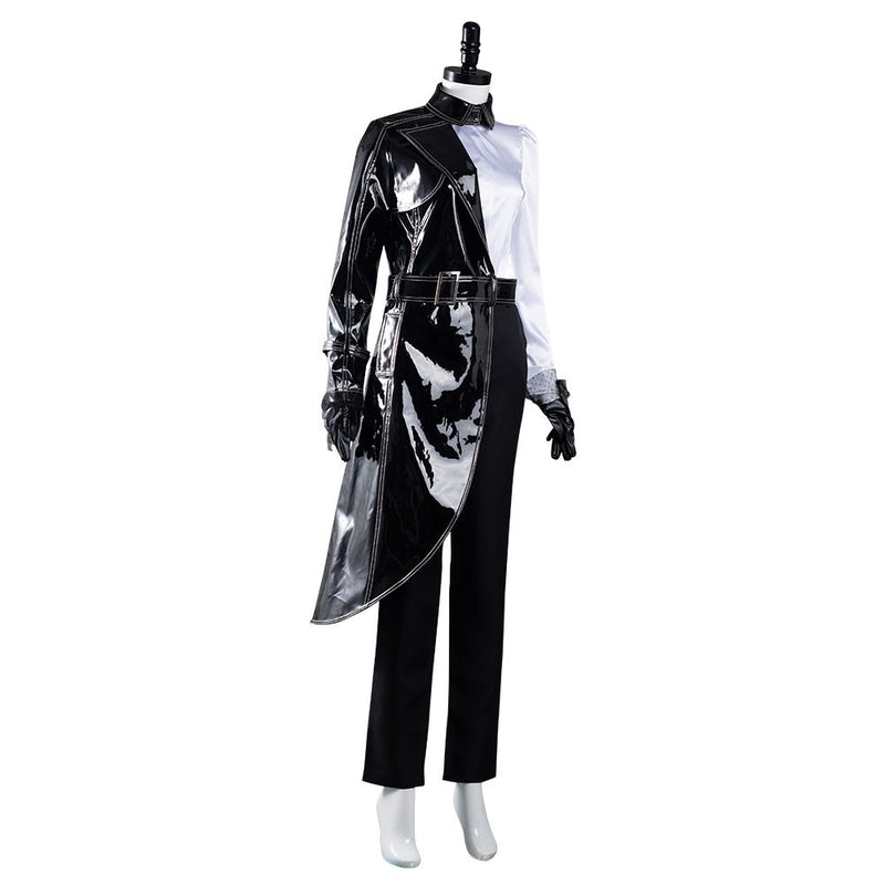 Cruella Black White Shirt Coat Pants Outfits Halloween Carnival Suit Cosplay Costume - CrazeCosplay