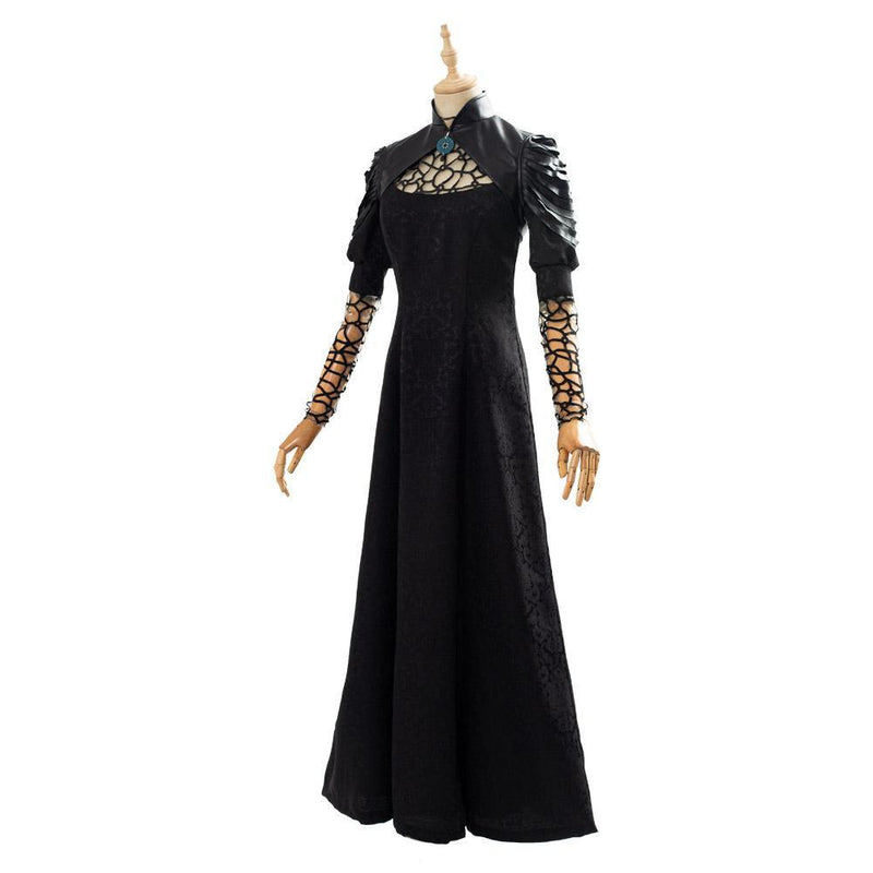 The Witcher Yennefer Party Black Long Dress Cosplay Costume - CrazeCosplay