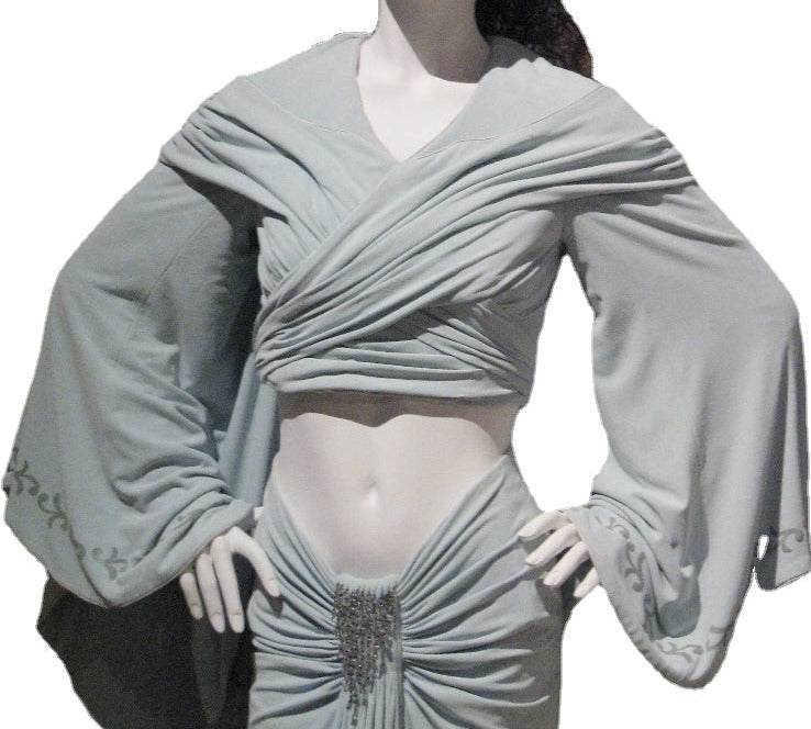 Padme Costume Star Wars Amidala Outifts Light Blue Halloween Dress - CrazeCosplay