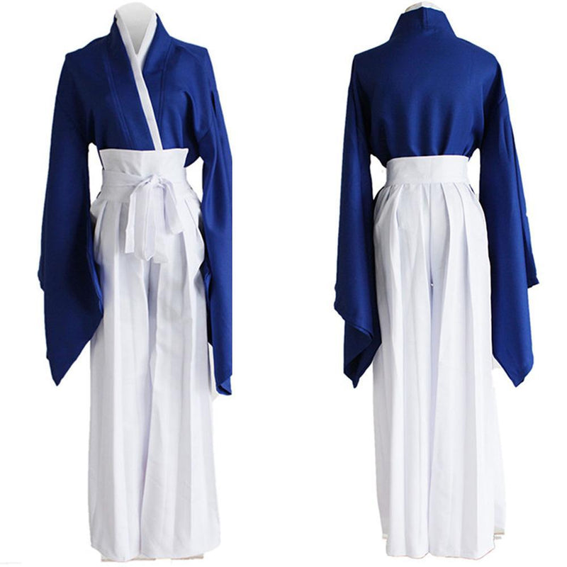 Anime Rurouni Kenshin Himura Kenshin Blue Kendo Kimono Cosplay Costume - CrazeCosplay