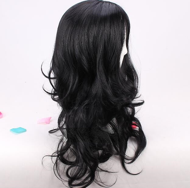 Yennefer The Witcher Black Long Curly Cosplay Wig