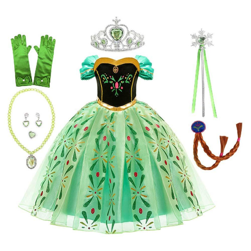 Frozen Princess Anna Children Kids Dress Cosplay Costume - CrazeCosplay