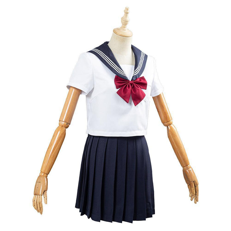 Summer Navy Sailor Suit Cosplay Top Skirt Outfit Jk High School Uniform Class Uniform Students Clothing - CrazeCosplay