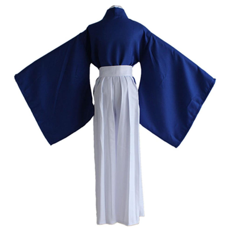Anime Rurouni Kenshin Himura Kenshin Blue Kendo Kimono Cosplay Costume - CrazeCosplay