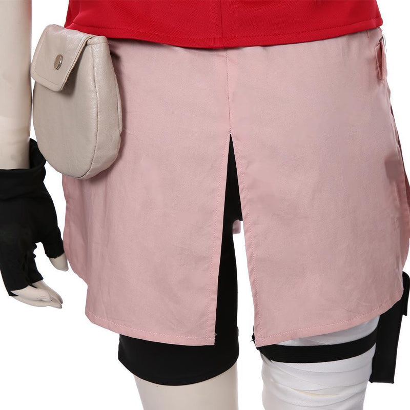 Naruto Haruno Sakura Women Girls Skirt Outfit Halloween Carnival Costume Cosplay Costume - CrazeCosplay