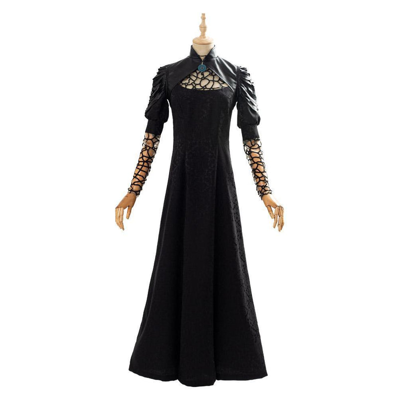 The Witcher Yennefer Party Black Long Dress Cosplay Costume - CrazeCosplay