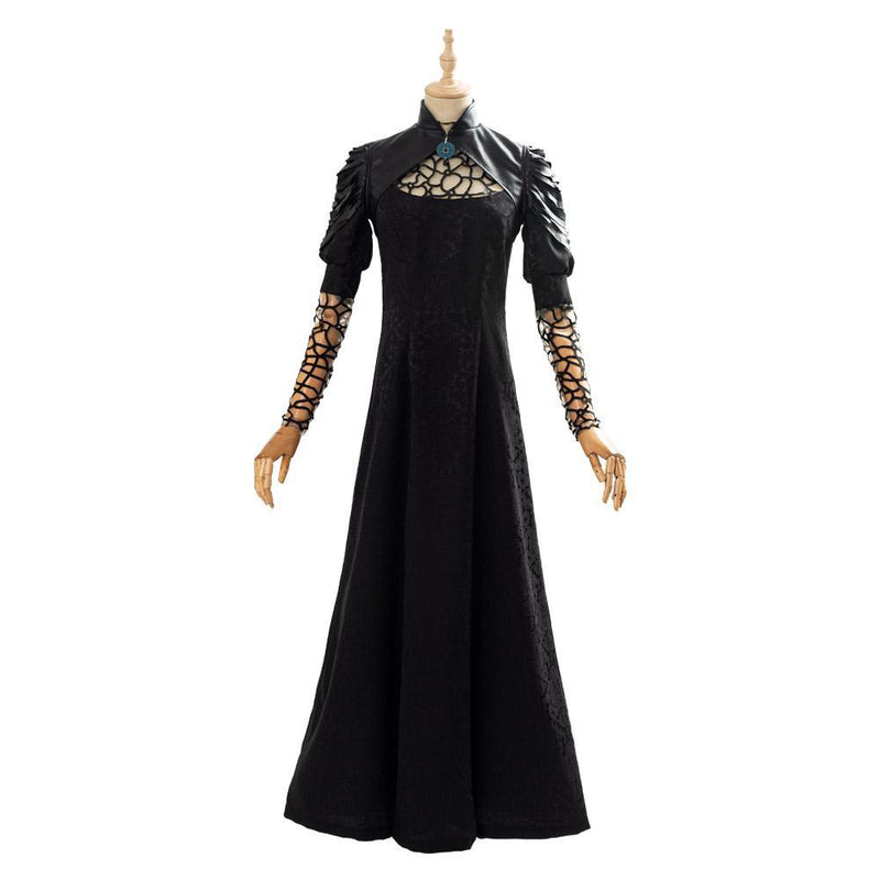 The Witcher Yennefer Party Black Long Dress Cosplay Costume - CrazeCosplay