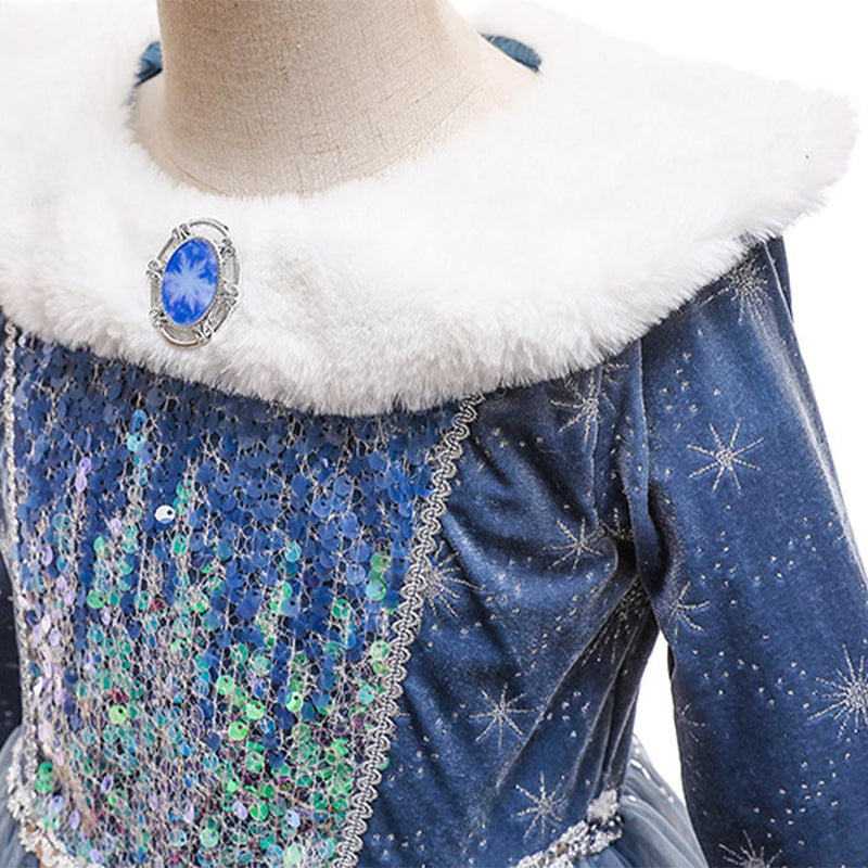 Frozen Elsa Kids Girls Cosplay Dress Christmas Carnival Costume Dress Up - CrazeCosplay