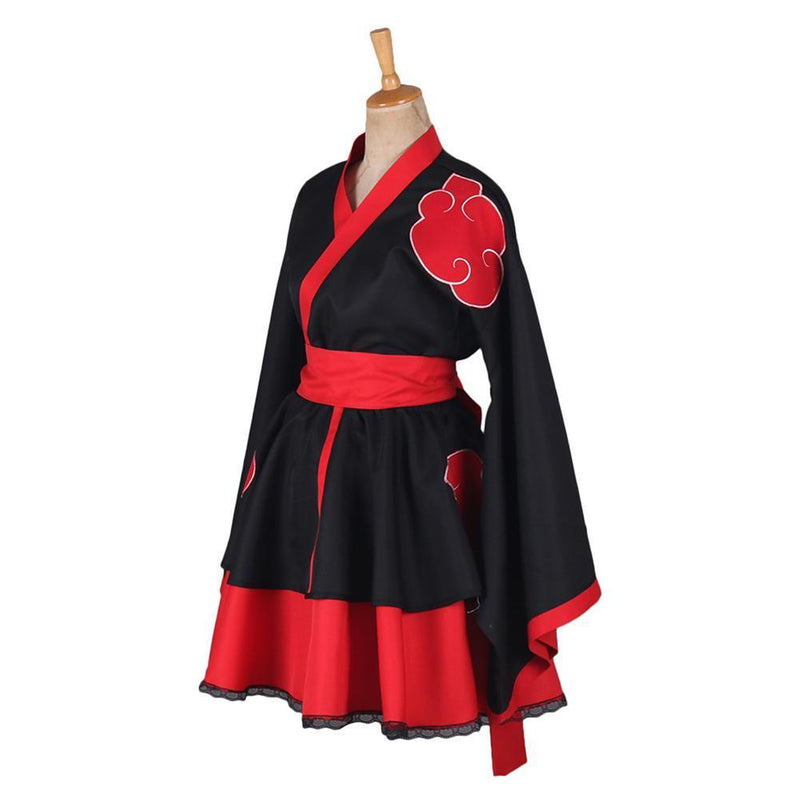 Naruto Akatsuki Lolita Robe Genderbend Cosplay Costume - CrazeCosplay
