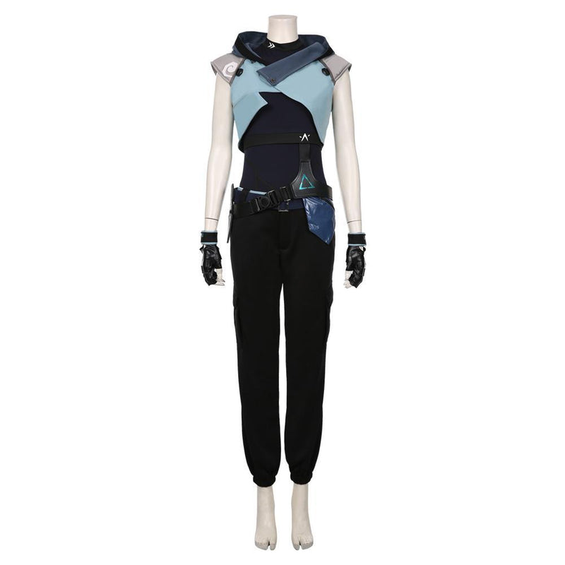Game Valorant Jett Halloween Outfit Cosplay Costume-CrazeCosplay