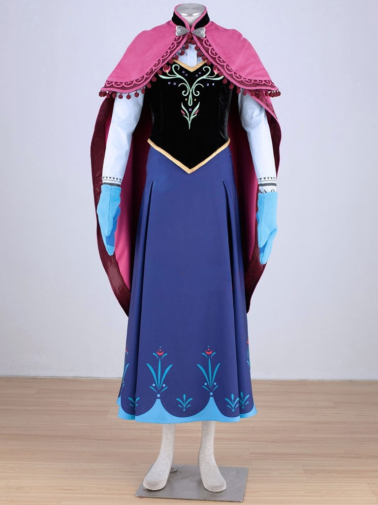 Anna Frozen Blue Dress Book Character Costumes for Teachers Halloween Outfit - CrazeCosplay