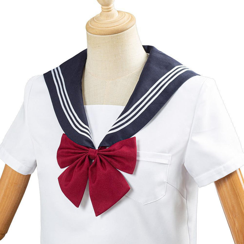 Summer Navy Sailor Suit Cosplay Top Skirt Outfit Jk High School Uniform Class Uniform Students Clothing - CrazeCosplay