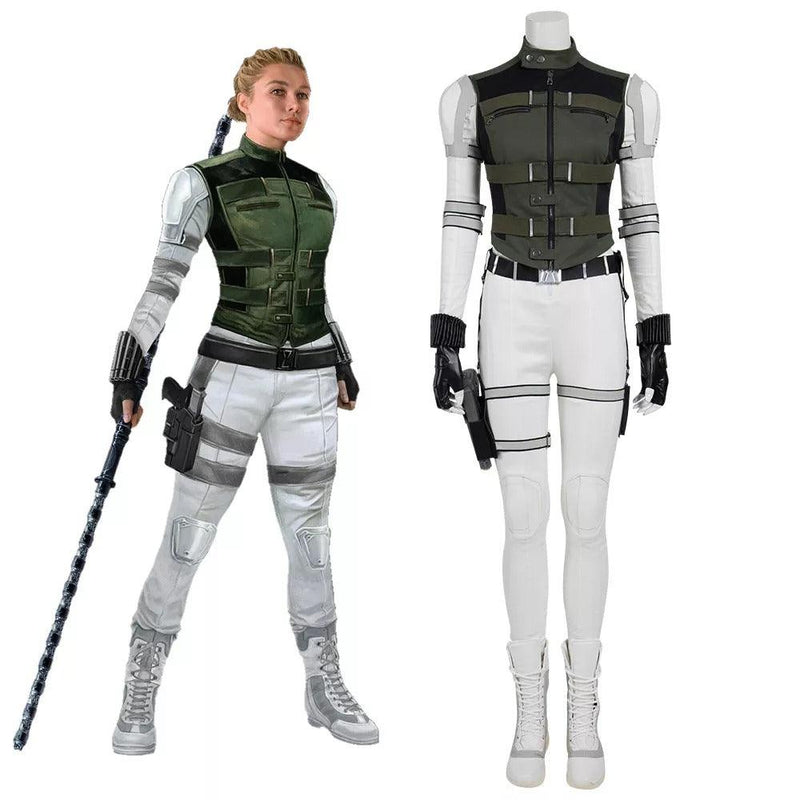 Black Widow Yelena Belova Halloween Outfit marvel Cosplay suit white Costume - CrazeCosplay