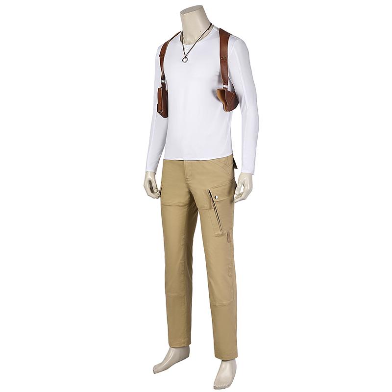 Uncharted Nathan Drake Cosplay Costume Gameplay Suit With Necklace - CrazeCosplay