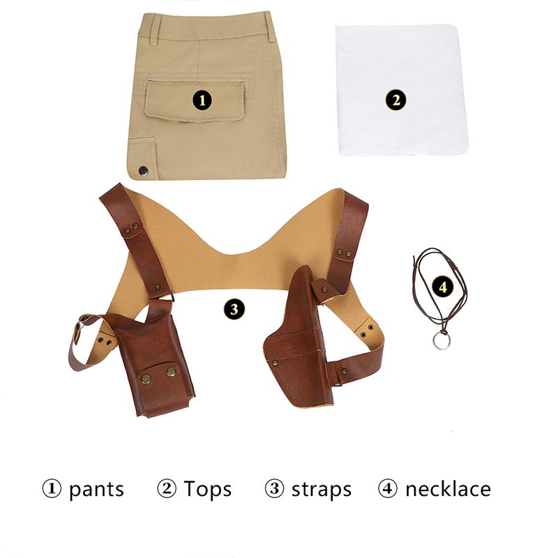 Uncharted Nathan Drake Cosplay Costume Gameplay Suit With Necklace - CrazeCosplay