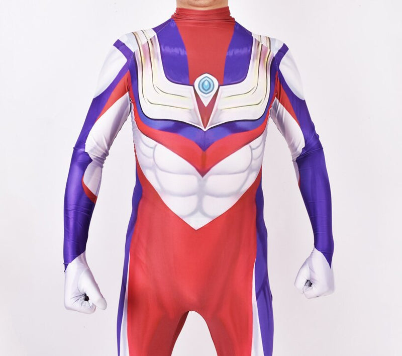 Ultraman Tiga Cosplay Costume Ultraman Suit Adults Kids Superhero Halloween Zentai Bodysuit - CrazeCosplay