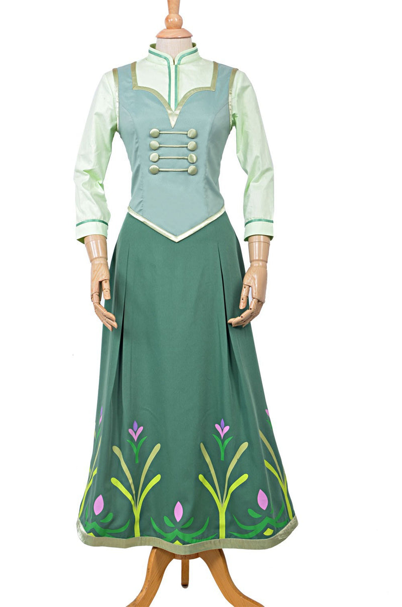 Anna Green Ending Dress Frozen Cosplay Easy Storybook Character Costumes for Adults - CrazeCosplay