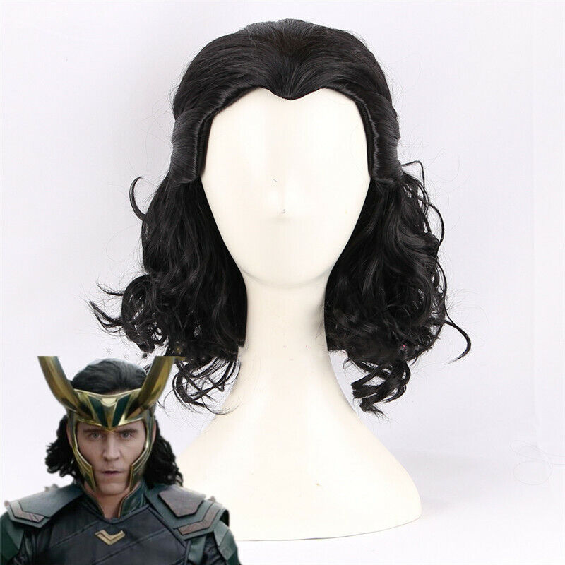 Loki Cosplay Wig Black Curly Hair Loki TV Halloween Carnival - CrazeCosplay
