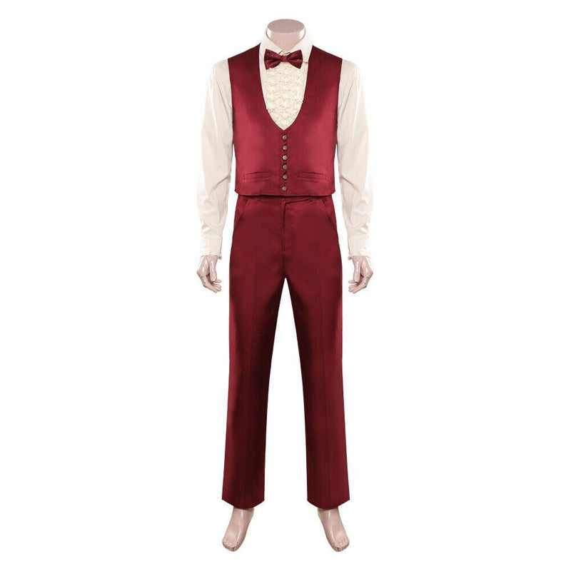 Beetlejuice Wedding Tuxedo Costume Cosplay Red Suit for Halloween