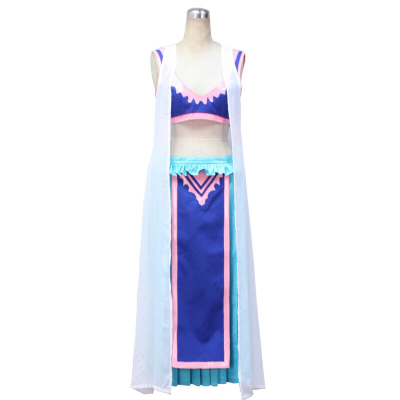 One Piece Miss Wednesday Costume Princes Vivi Cosplay Blue Outfits Dress