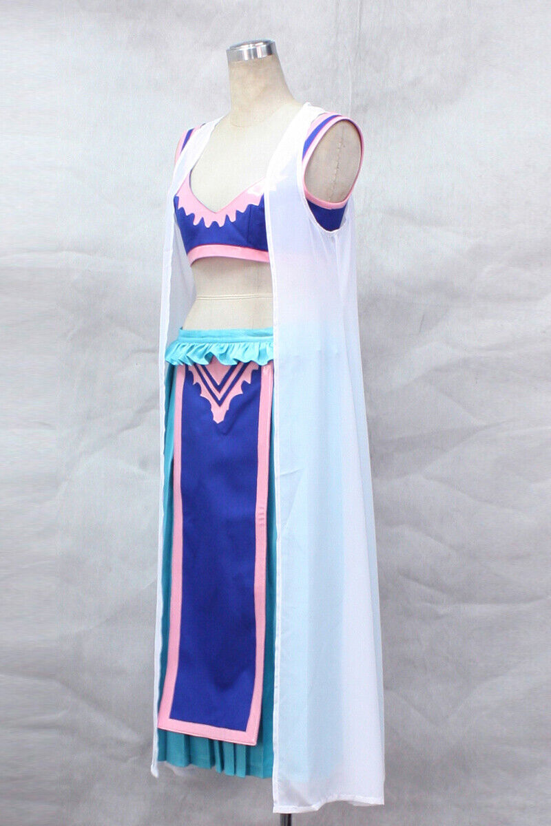 One Piece Miss Wednesday Costume Princes Vivi Cosplay Blue Outfits Dress
