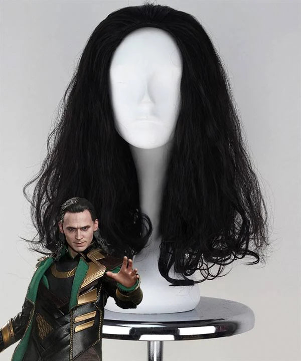 Loki Black Cosplay Wig The Avengers Halloween Carnival