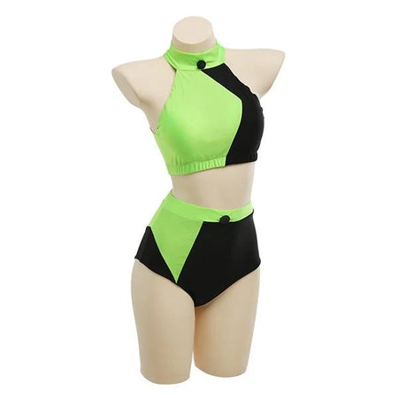 Shego Two Piece Costume Halloween Cosplay Adult Suits - CrazeCosplay