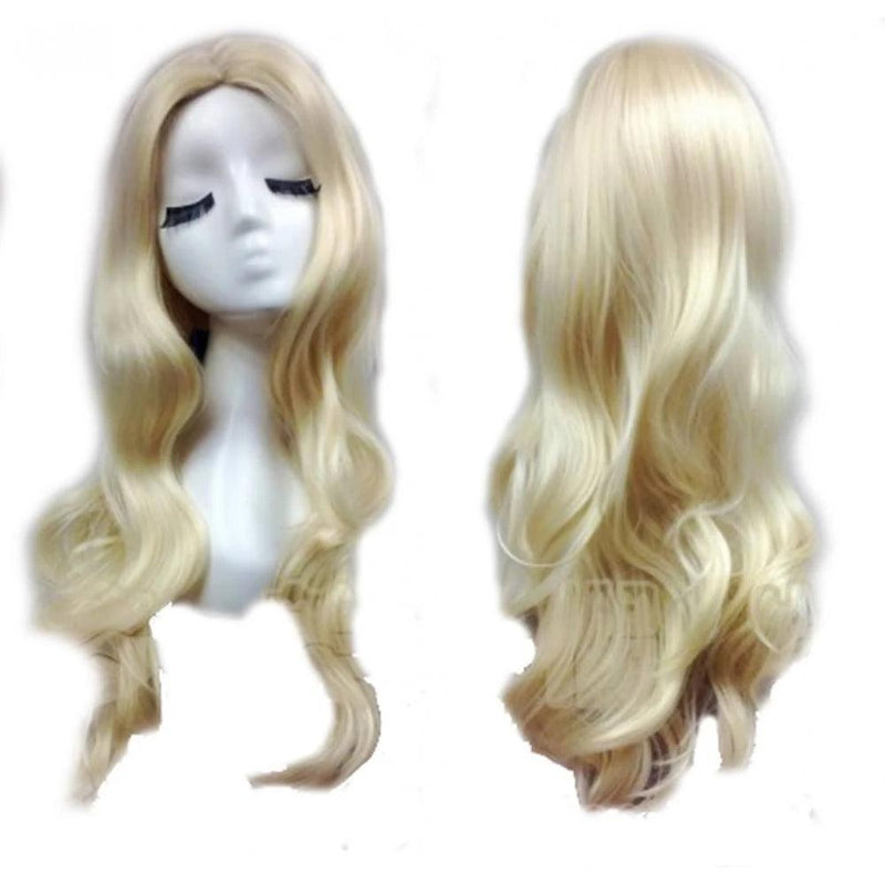 Black Canary Long Golden Curly Cosplay Wigs Birds Of Prey Halloween Carnival - CrazeCosplay
